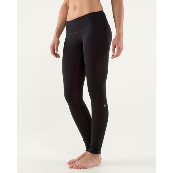 Lululemon Wunder Under Pant *Reversible Black / Raspberry Glo Light Size 6 - Picture 1 of 12